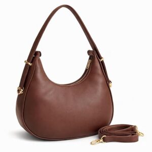 Women’s Shoulder & Sling Bag with Zipper Closure, Detachable Long Strap, Spacious Single Compartment Handbag for Daily & Office Use